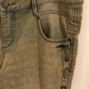 Free People Lace-Up Jeans